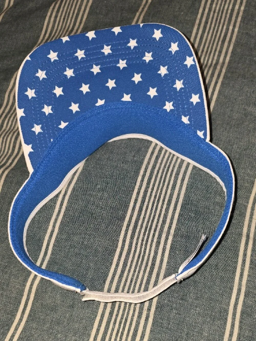 Vineyard Vines American Performance White Visor with American Flag Patch
